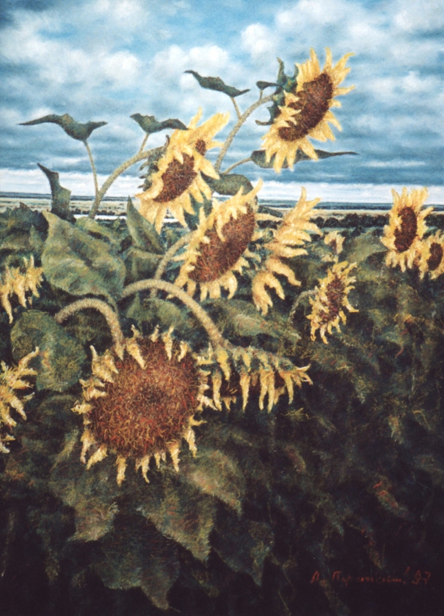Painting for sale online - Big sunflowers Ozeritsy
