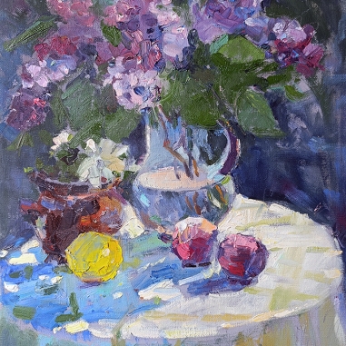 Painting for sale online - lilac in the sun