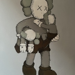 Painting for sale online - KAWS Hugs A Moment of Tenderness