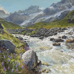 Painting for sale online - Mountain river