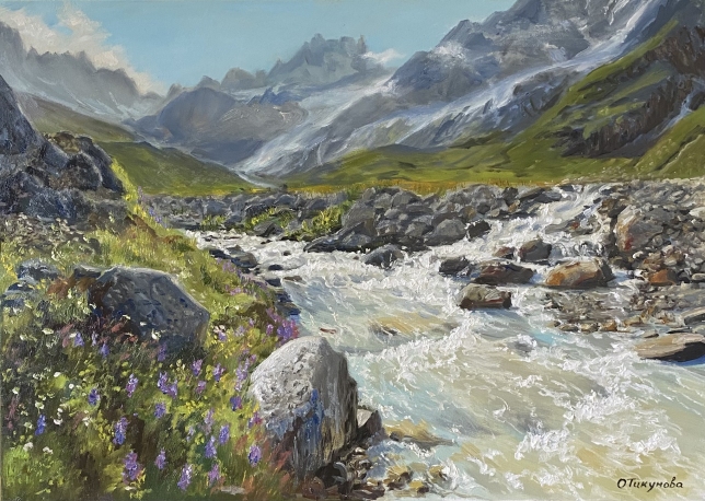 Painting for sale online - Mountain river