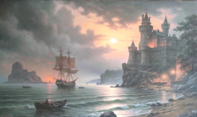 Painting for sale online - Landscape with lighthouse
