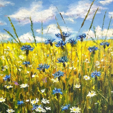 Painting for sale online - Native expanses (Cornflowers)