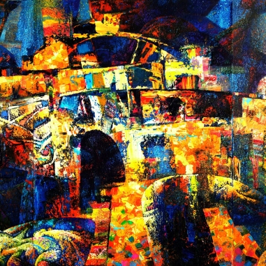 Painting for sale online - Cosmopolis (triptych)