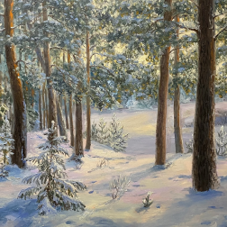 Painting for sale online - Winter forest