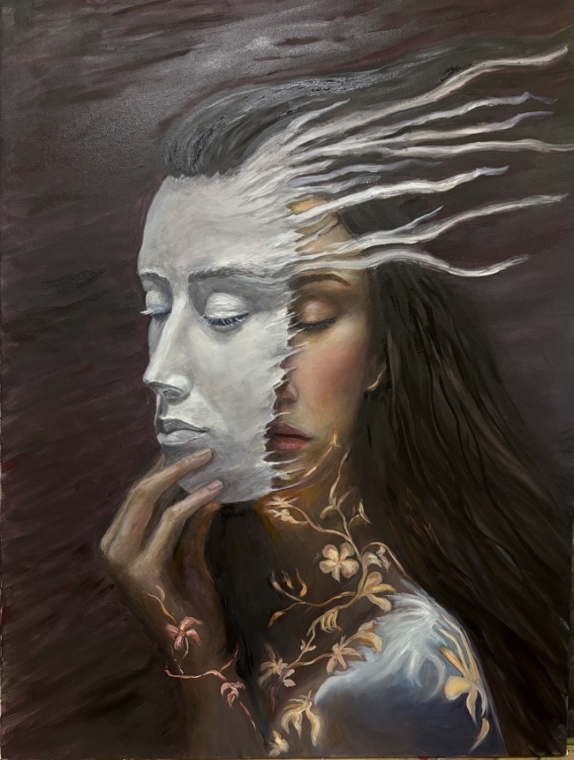 Painting for sale online - When a woman takes off her mask