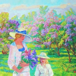 Painting for sale online - Сирень цветет