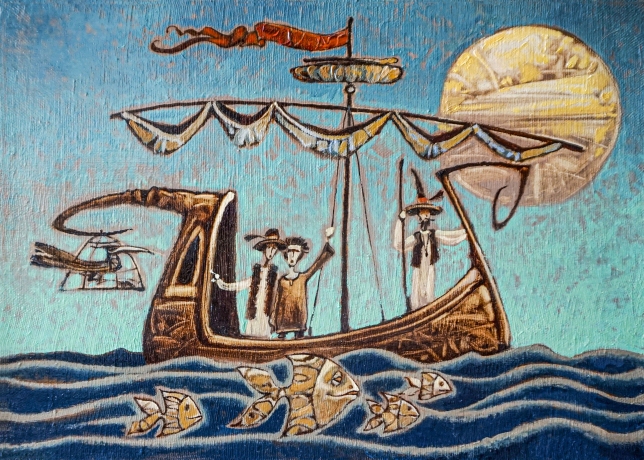 Painting for sale online - Big moon