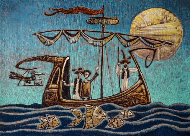 Painting for sale online - Big moon