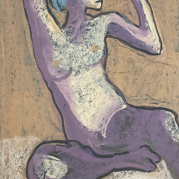 Painting for sale online - Girl in purple tones