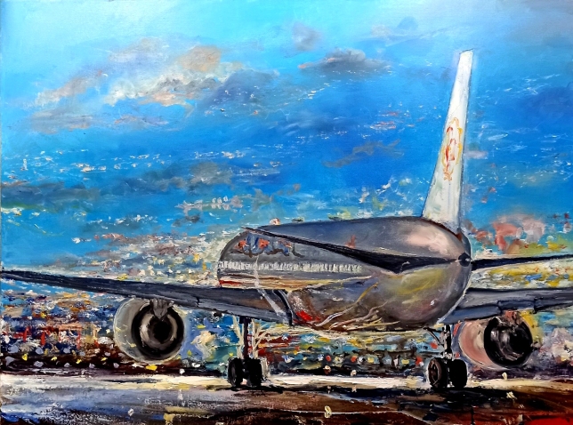 Painting for sale online - Ready for takeoff!