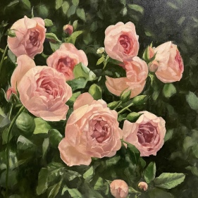 Painting for sale online - Roses in the garden