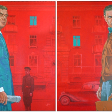 Painting for sale online - Two of the Cambridge Five