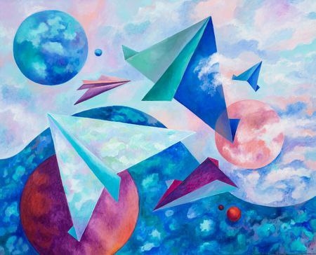 Painting for sale online - Heavenly wanderers 