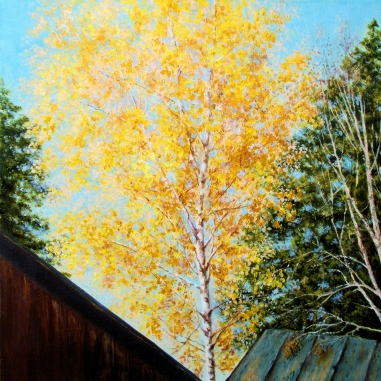 Painting for sale online - Autumn over the Rooftops