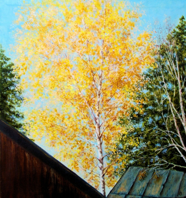 Painting for sale online - Autumn over the Rooftops