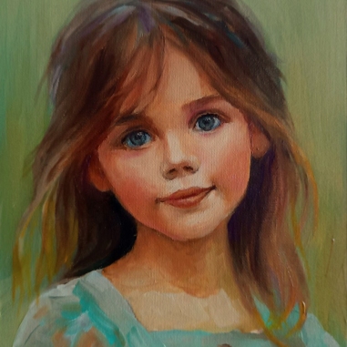 Painting for sale online - Childrens portrait