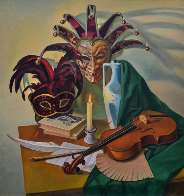 Painting for sale online - Venetian masks