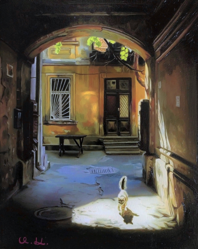 Painting for sale online - Odessa courtyard
