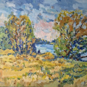 Painting for sale online - September on the Moscow River