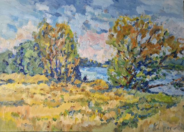 Painting for sale online - September on the Moscow River