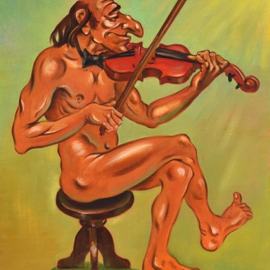 Painting for sale online - Fiddler, grotesque