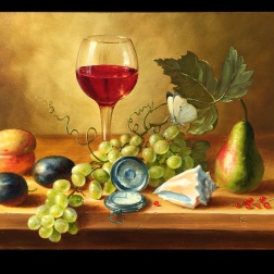 Painting for sale online - Вино, фрукты и время