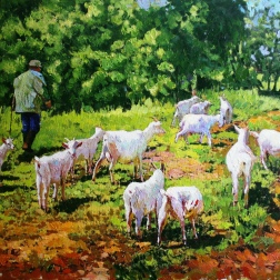 Painting for sale online - Goats