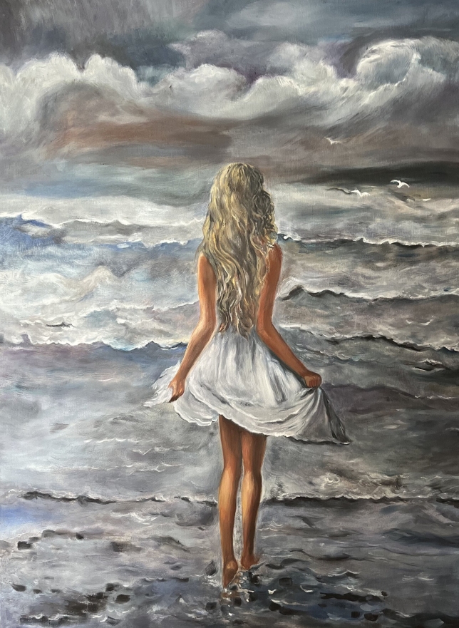 Painting for sale online - Reflections by the sea