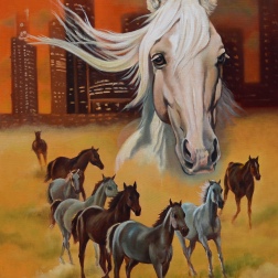Painting for sale online - Horse and Modernity