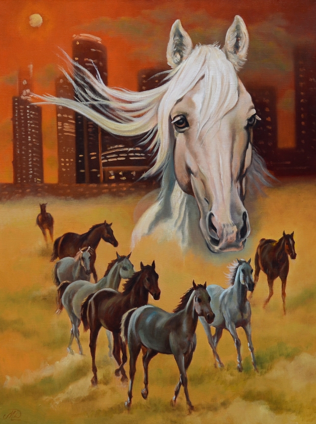 Painting for sale online - Horse and Modernity