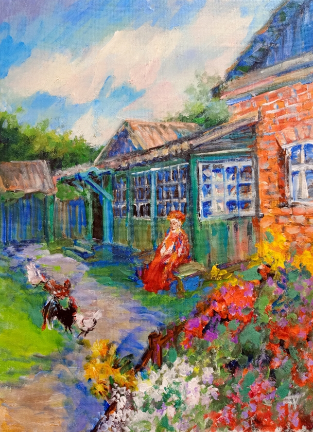 Painting for sale online - Black rooster