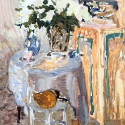 Painting for sale online - Still life with white lilacs