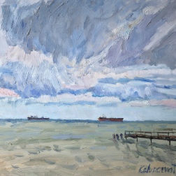 Painting for sale online - Waiting in the South Sea