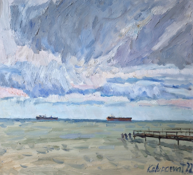 Painting for sale online - Waiting in the South Sea
