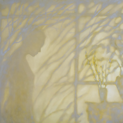 Painting for sale online - Self-portrait with willow branches