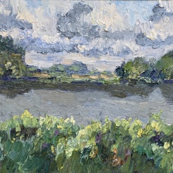Painting for sale online - On the river in the Moscow region