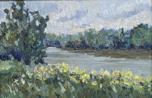 Painting for sale online - Moscow River