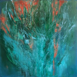 Painting for sale online - Burnt Flowers Fallen 