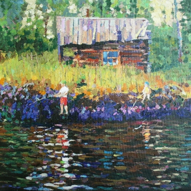 Painting for sale online - On the northern river
