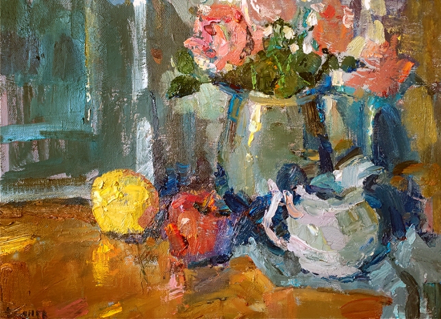 Painting for sale online - still life with roses