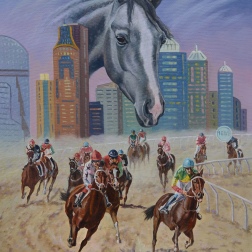 Painting for sale online - Horse and time 