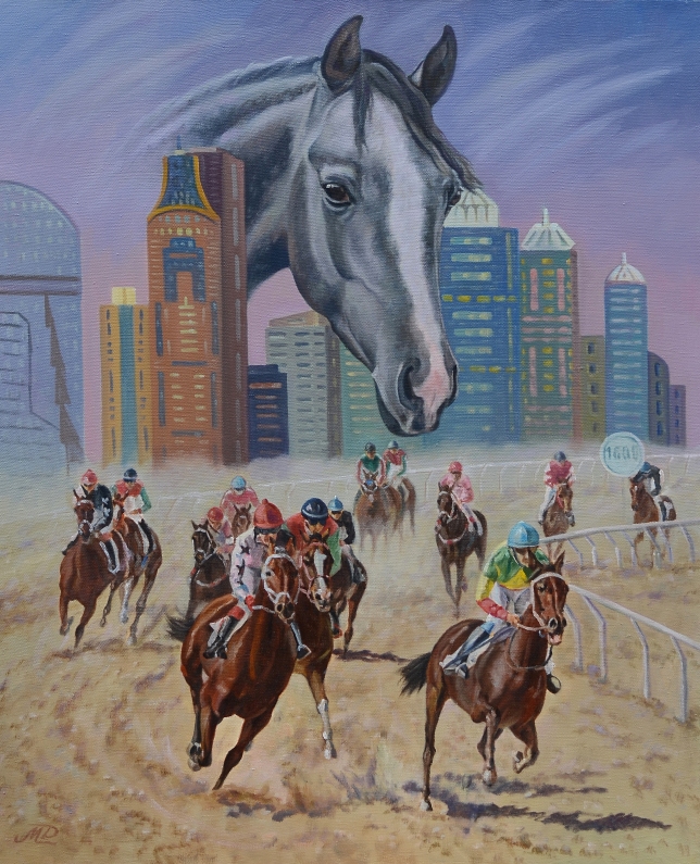 Painting for sale online - Horse and time 