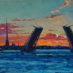 Painting for sale online - Weather change in St Petersburg