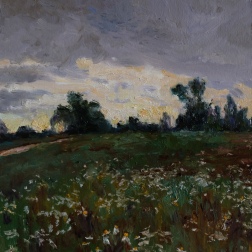 Painting for sale online - Study with a Field of Chamomiles