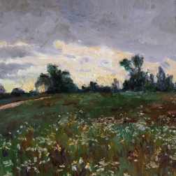 Painting for sale online - Study with a Field of Chamomiles