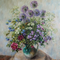 Painting for sale online - Bouquet with rose hips