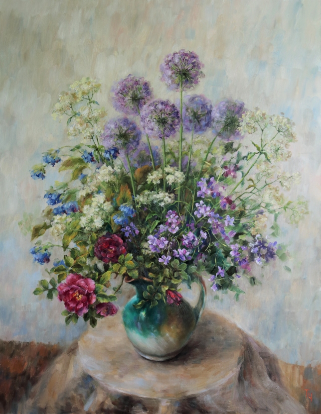 Painting for sale online - Bouquet with rose hips