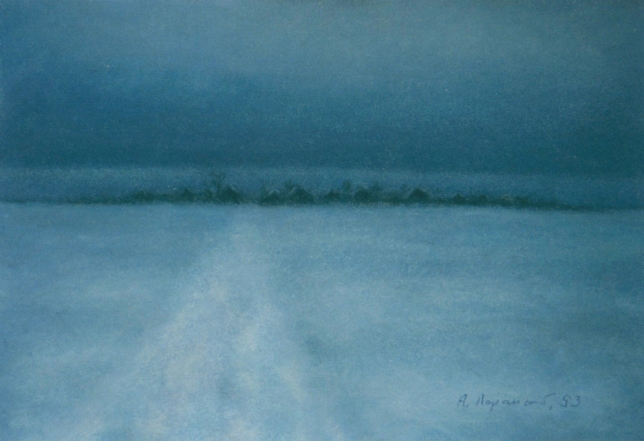 Painting for sale online - A winter Kalistovo (Remembrance)