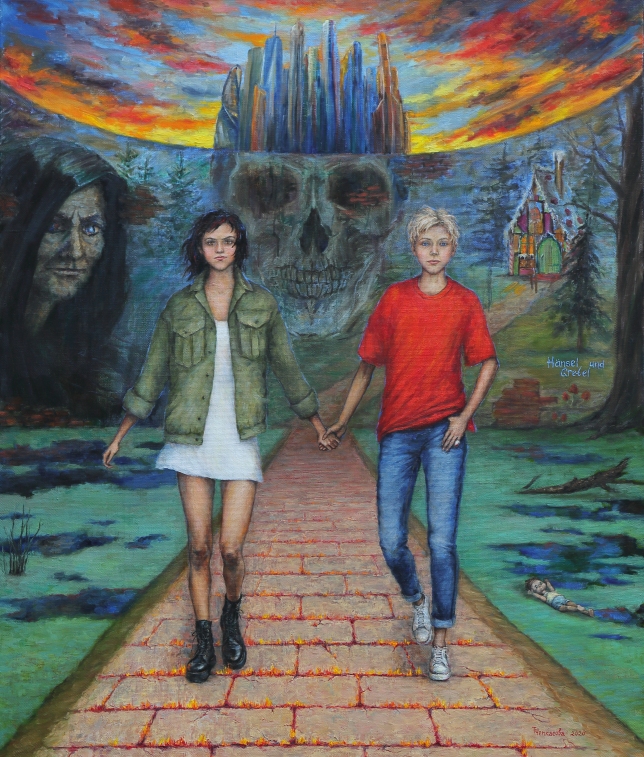 Painting for sale online - Hansel and Gretel